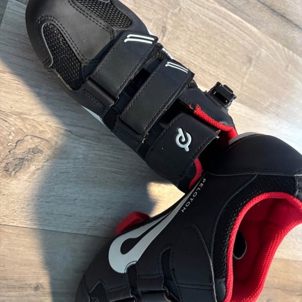 Peloton Black and Red Cycling Shoes